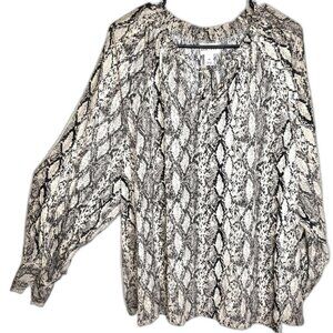 Women's Snake Print Top XXL New/tags